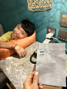 Mina Pham's Reaction to Her Son's Hilariously Honest Portrait Drawing - image 8
