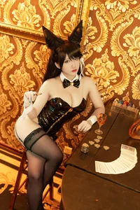 Stunning Atago Bunny Girl Cosplay by Luo Li Lolisama from Azur Lane - 51 High-Quality Photos for Anime and Gaming Fans - image 20