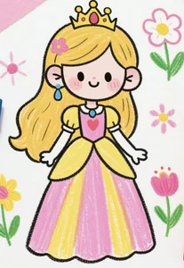 125+ Simple and Beautiful Princess Drawing Ideas for Little Girls - image 31