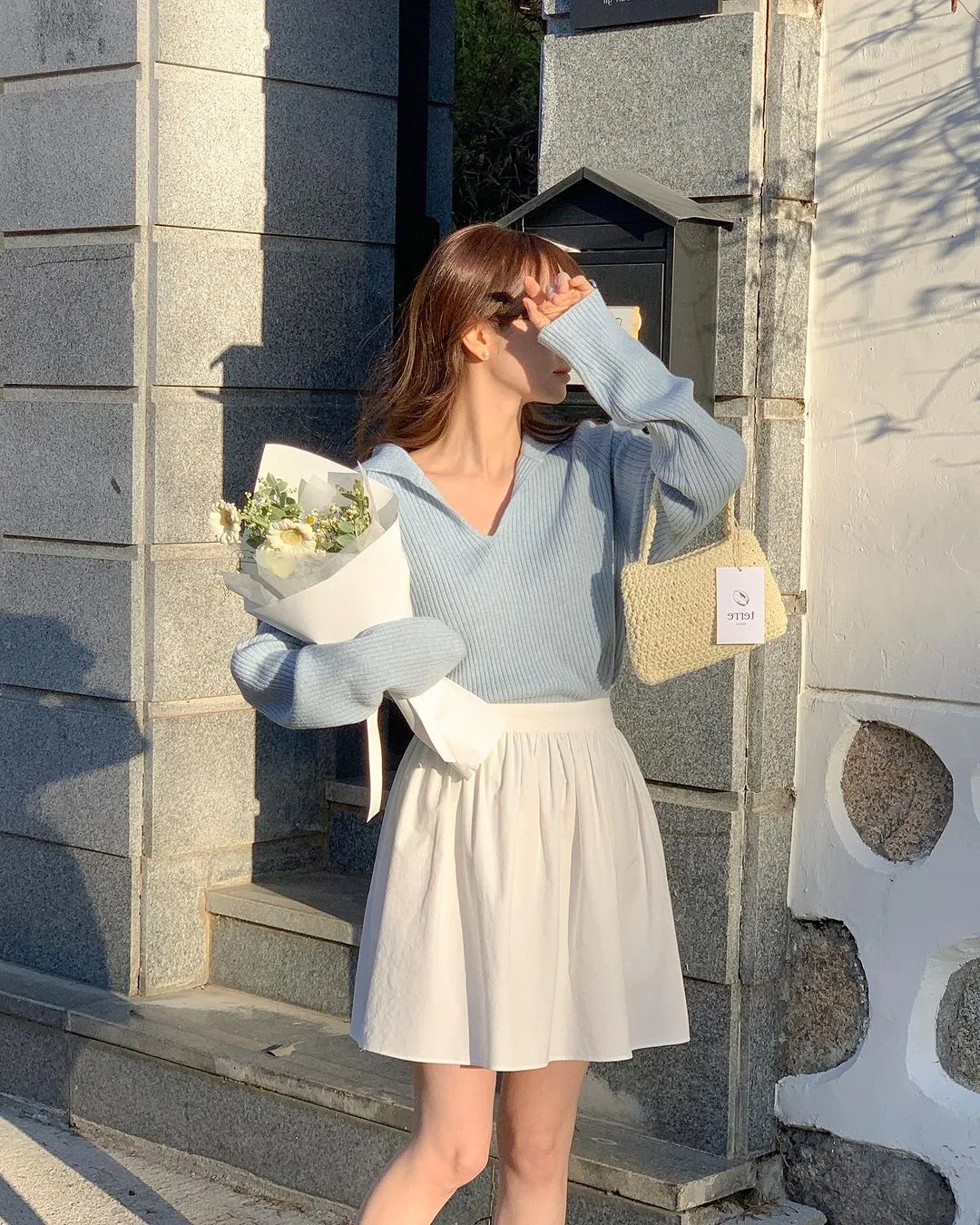 How to Style the Flattering White and Blue Color Combination