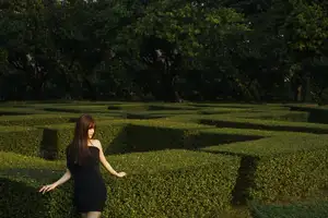 Chenaling_CL Vol.8609: Captivating Elegance in a Black Dress at Golden Hour - image 19