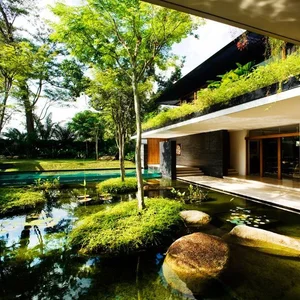 Stunning Resort-Style Home Features Lush Rooftop Garden and Serene Water Features - image 0
