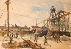 Nostalgic Paintings Capture the Historic Ba Son Shipyard After National Reunification - image 4