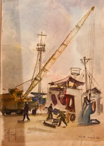 Nostalgic Paintings Capture the Historic Ba Son Shipyard After National Reunification - image 10