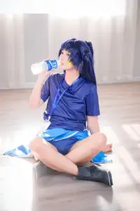 Discover the Alluring Charm of Coser Xi Huan Ai Li Ma in Yuuka's Gymnastics Outfit (56P) - image 4