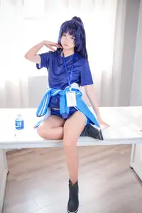 Discover the Alluring Charm of Coser Xi Huan Ai Li Ma in Yuuka's Gymnastics Outfit (56P) - image 33