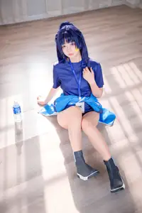 Discover the Alluring Charm of Coser Xi Huan Ai Li Ma in Yuuka's Gymnastics Outfit (56P) - image 36