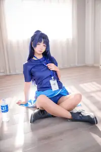 Discover the Alluring Charm of Coser Xi Huan Ai Li Ma in Yuuka's Gymnastics Outfit (56P) - image 28