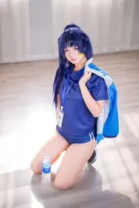 Discover the Alluring Charm of Coser Xi Huan Ai Li Ma in Yuuka's Gymnastics Outfit (56P) - image 25