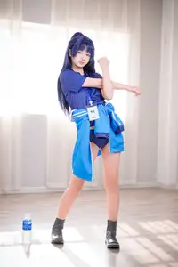 Discover the Alluring Charm of Coser Xi Huan Ai Li Ma in Yuuka's Gymnastics Outfit (56P) - image 6