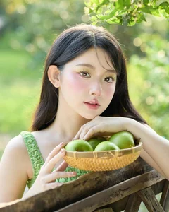 Mukbang Influencer Transforms into a Green Fairy in Enchanting Summer Gallery - image 6