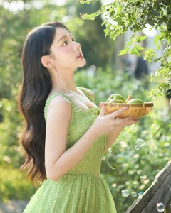 Mukbang Influencer Transforms into a Green Fairy in Enchanting Summer Gallery - image 3