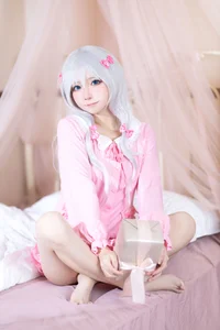 Soft Morning Glow: Aesthetic Sagiri Izumi Pajama Cosplay by Shi San Bu Shi Shi W - image 5