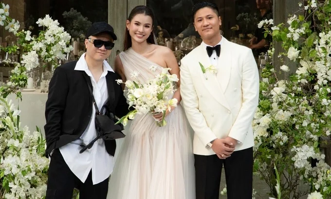 Miss Vietnam Dang Thu Thao and Celebrities Attend Cao Thien Trang's Elegant Wedding