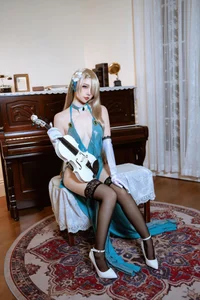 Stunning Asuna Ichinose Blue Archive Cosplay by Er Zuo Nisa in Elegant Evening Gown – High-Quality Anime Photography Collection - image 6