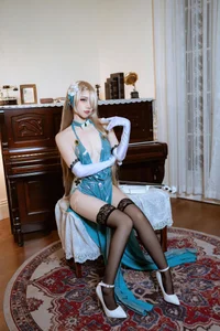 Stunning Asuna Ichinose Blue Archive Cosplay by Er Zuo Nisa in Elegant Evening Gown – High-Quality Anime Photography Collection - image 8