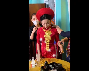 Extravagant Mekong Delta Wedding Stuns Social Media with Basins Full of Gold - image 2