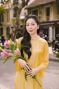 Graceful Vietnamese Beauty: Elegant Woman in Modern Traditional Attire Captures Asian Charm - image 7
