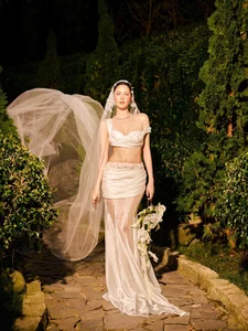 Ngoc Trinh Sparks Wedding Rumors in Stunning Two-Piece Bridal Gown - image 1