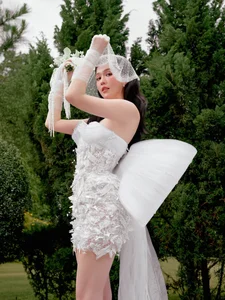 Ngoc Trinh Sparks Wedding Rumors in Stunning Two-Piece Bridal Gown - image 9
