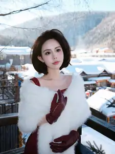 Chu Mac Thuy Quynh flaunts alluring bare back, defying cold amidst pristine snow - image 0