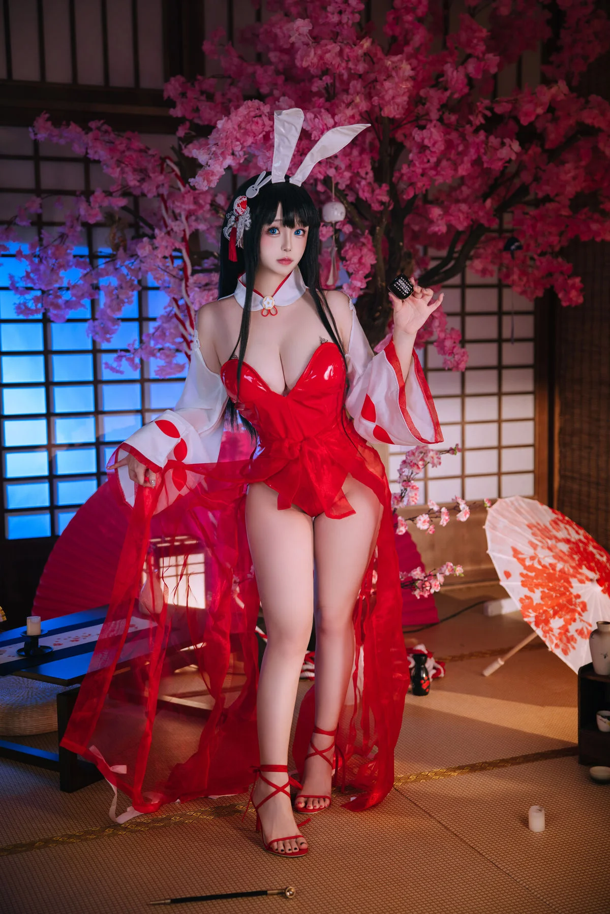 Stunning Azur Lane Oyama Bunny Girl Cosplay by Ri Nai Jiao: Exclusive 47P High-Definition Image Collection for Anime and Gaming Fans