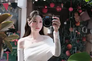 Christmas Radiance: Girl in Elegant White Dress and Joyful Smile - image 5