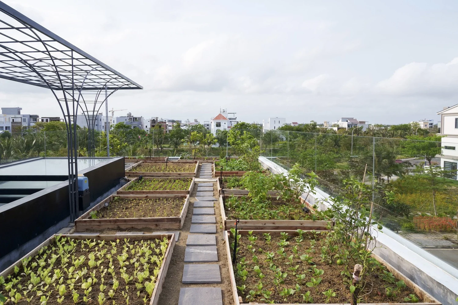 TH House: Innovative 2-Story Home in Da Nang with a Rooftop Organic Farm