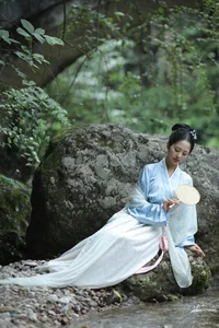 Ethereal Beauty of Shi Yu Shi Ya in YiTuYu Vol.8959 - A Serene Riverside Poem - image 0