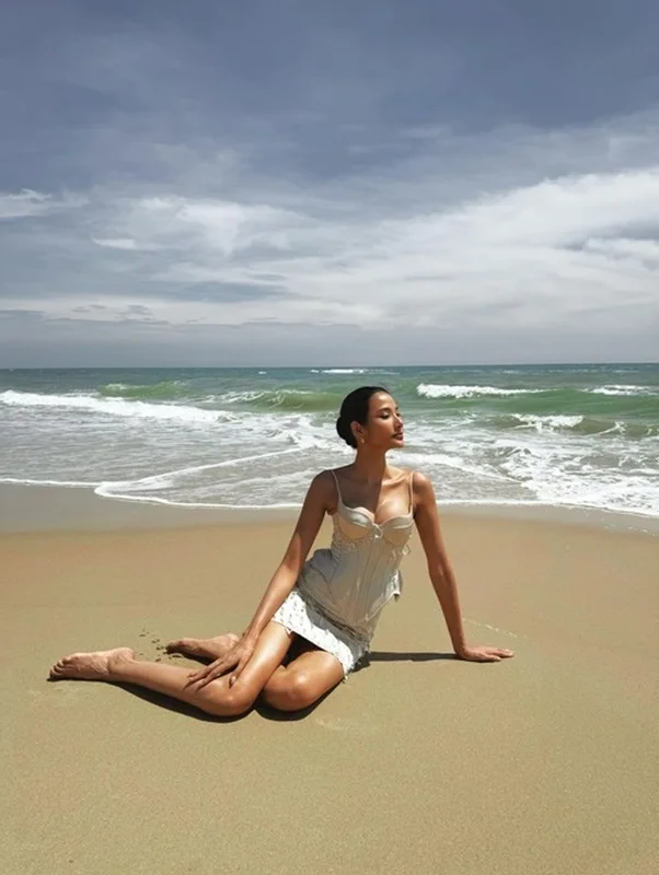 Hoang Thuy Flaunts Radiant Tanned Skin and Seductive Figure