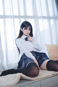 Pure Elegance: Coser Sakurai Nening in Classic JK Uniform Part02 Collection - image 2
