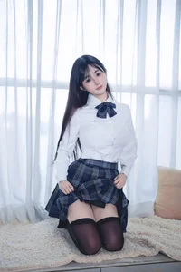 Pure Elegance: Coser Sakurai Nening in Classic JK Uniform Part02 Collection - image 1