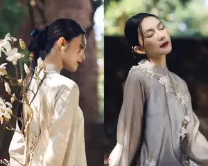 Helly Tống Evokes Nostalgia: Modernized Ao Dai Beauty and Vietnamese Grace Amidst Nature - image 6