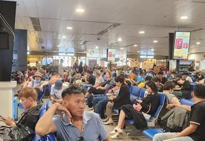 Tan Son Nhat Airport Overwhelmed by Thousands of Travelers Heading Home for Tet Holiday - image 4