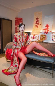 Stunning Red Bride Fashion Photography: XingYan Star Face Vol.438 Featuring Model Da Mei Niu Er - Elegant Portrait Collection - image 6