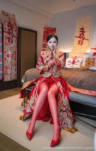 Stunning Red Bride Fashion Photography: XingYan Star Face Vol.438 Featuring Model Da Mei Niu Er - Elegant Portrait Collection - image 8