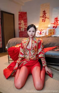 Stunning Red Bride Fashion Photography: XingYan Star Face Vol.438 Featuring Model Da Mei Niu Er - Elegant Portrait Collection - image 10
