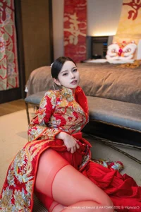 Stunning Red Bride Fashion Photography: XingYan Star Face Vol.438 Featuring Model Da Mei Niu Er - Elegant Portrait Collection - image 4