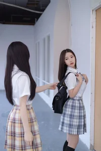 Cinematic School Aesthetic Portrait Series Featuring Xing Ya Da (杏子Yada) – Dramatic High School Uniform Fashion Photography Part 01 - image 8