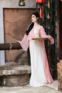 Ethereal Muse in Traditional Silk and Ancient Architecture - image 4