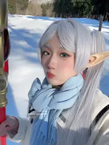 Coser Mim: Enchanting Frieren Cosplay (32P) in a Winter Wonderland - image 2