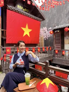 Hoang Thuy Captivates in Traditional Ao Dai for Vietnam's Grand National Celebration - image 1