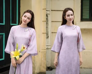 Huyen Lizzie Radiates Elegance in Traditional Ao Dai Street Style - image 0