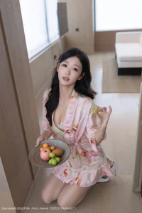 Elegant Pink Nightgown Fashion Trends: Tang An Qi in the XiuRen No.10970 Collection - image 20
