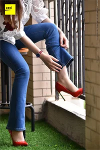 IESS 224: Guang Yan in Casual Jeans and Red Heels - image 12