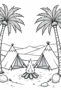 136+ Beautiful Landscape Coloring Pages: Mountains, Oceans, and Forest Scenes - image 31