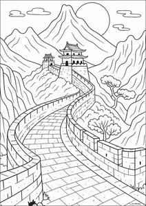 136+ Beautiful Landscape Coloring Pages: Mountains, Oceans, and Forest Scenes - image 6