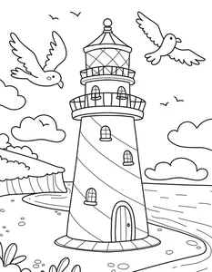 136+ Beautiful Landscape Coloring Pages: Mountains, Oceans, and Forest Scenes - image 28