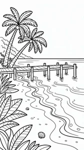 136+ Beautiful Landscape Coloring Pages: Mountains, Oceans, and Forest Scenes - image 12