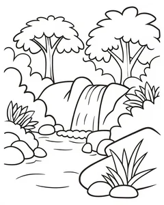 136+ Beautiful Landscape Coloring Pages: Mountains, Oceans, and Forest Scenes - image 9